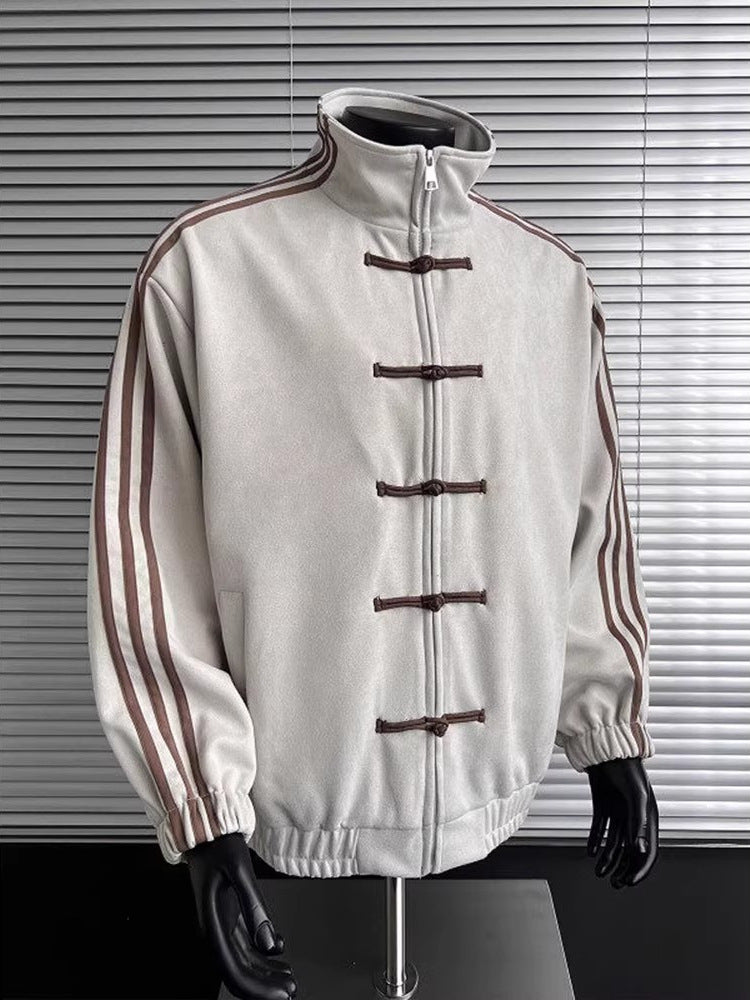 Retro Stand Collar Baseball Jacket CHRISTMAS