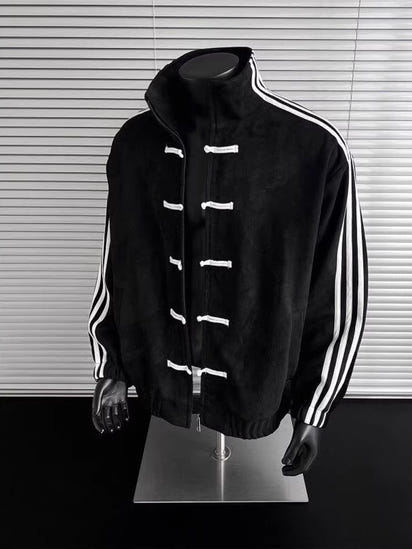 Retro Stand Collar Baseball Jacket CHRISTMAS