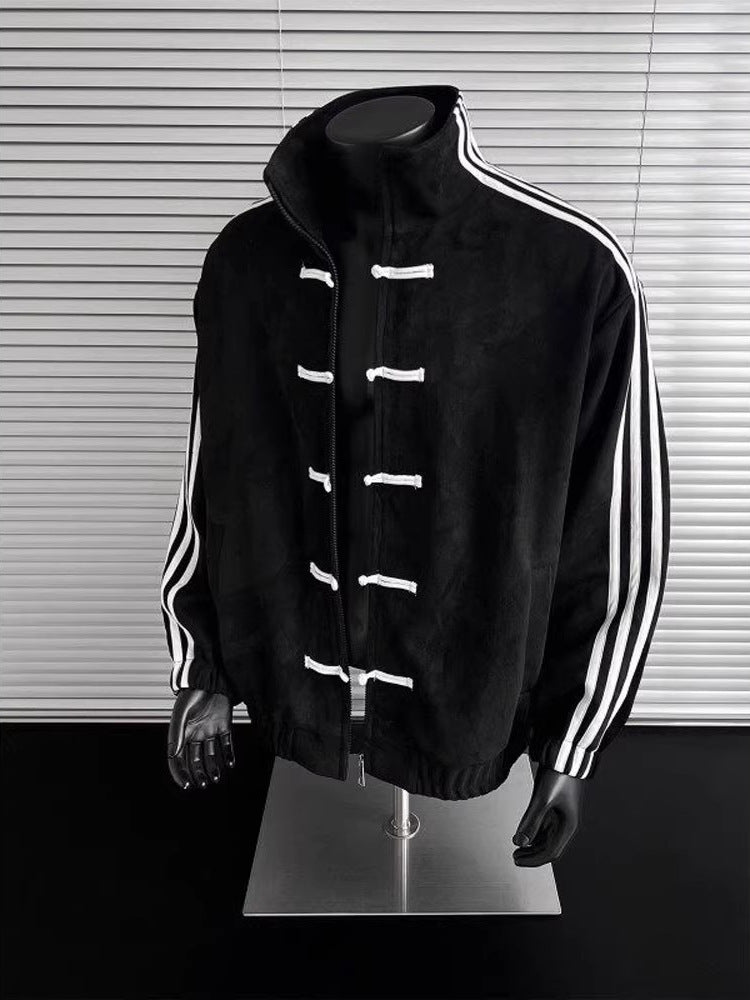 Retro Stand Collar Baseball Jacket CHRISTMAS