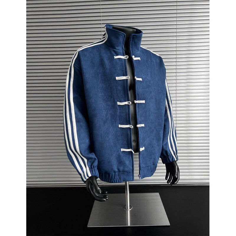 Retro Stand Collar Baseball Jacket CHRISTMAS