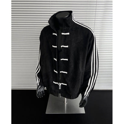 Retro Stand Collar Baseball Jacket CHRISTMAS