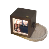 Light-emitting hand-cranked page-turning photo machine