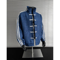 Retro Stand Collar Baseball Jacket CHRISTMAS