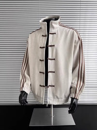 Retro Stand Collar Baseball Jacket CHRISTMAS